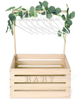 Barydat wooden baby shower crate with sturdy display for keepsakes and outfits