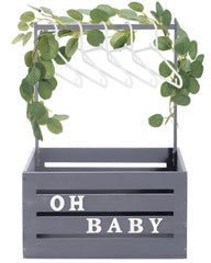 Barydat large wooden baby shower crate closet for stylish display and storage