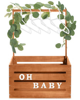 Barydat large wooden baby shower crate—durable storage for stylish party displays.