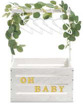 Barydat wooden baby shower crate closeup showing durable display