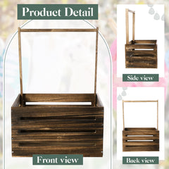 Barydat wooden crate handle detail highlights sturdy carry handle for easy transport and display
