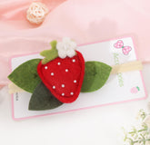 BASCT Strawberry Baby Headband plush-embellishment close-up for photo-ready outfits.