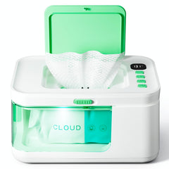 Basece Wipe Warmer with LED display shows precise temperature for consistently warm, soothing wipes.