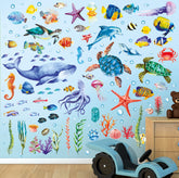BASHOM DS12-8048 undersea fish stickers brighten kids' room with playful ocean life