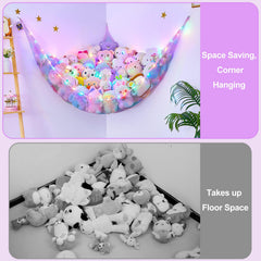Basumee hammock remote control feature for easy mood lighting options.