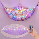 Basumee hammock remote-control showcases toy organization with adjustable lighting and easy access