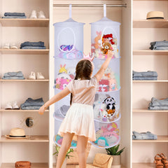 Basumee kids room decor hanging toy net for kids' plush storage