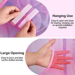 Basumee pink kids room decor hammock adds playful storage and tidy spaces.