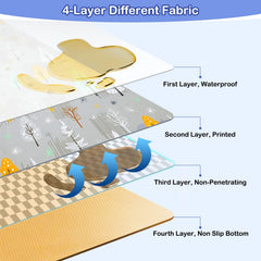 Basumee Splat Mat gray tree pattern adds stylish floor protection