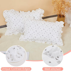 Basumee 13x18 fit pillowcase on standard toddler pillow.