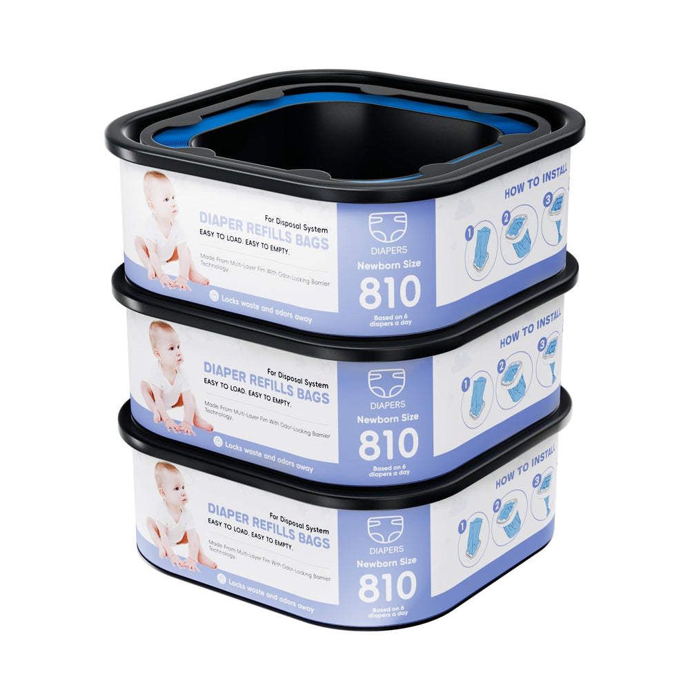 BATADAPTER square refills for Gen.ie compact pail show odor-locking design