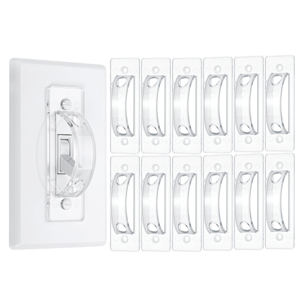 Bates Choice light switch guard cover 12-pack package keeps switches safe from accidental toggles