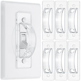 Bates Choice light switch guard pack six protects against accidental toggling with clear guards