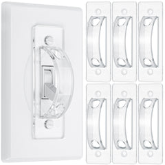 Bates Choice light switch guard pack six protects against accidental toggling with clear guards