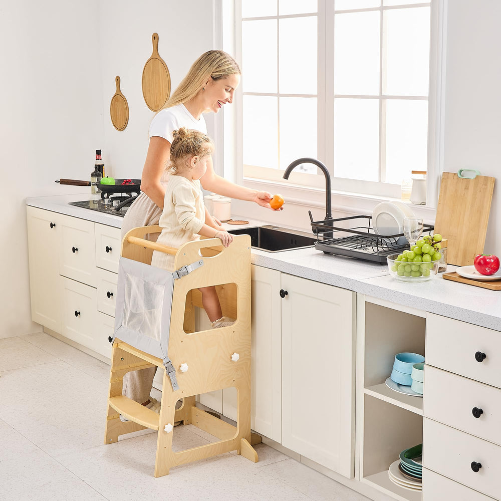 Bateso Kitchen Tower toddler use for safe cooking tasks and early independence