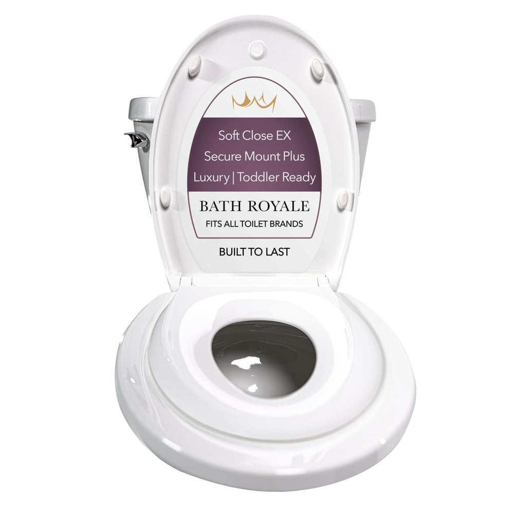 Bath Royale potty seat with soft-close lid for quiet bathroom routines.