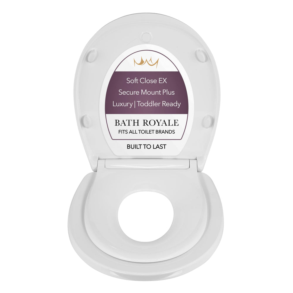 Bath Royale potty seat with soft-close lid for quiet bathroom use