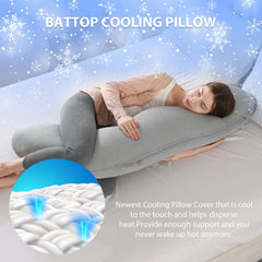 BATTOP maternity pillow with cooling velvet cover helps regulate temperature during rest.