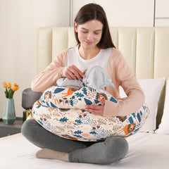 BATTOP nursing pillow with adjustable buckle fits most body types to reduce strain.