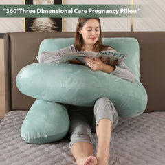 BATTOP back-support pregnancy pillow helps relieve back pressure for better rest.