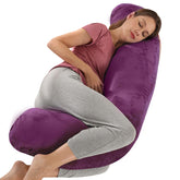 BATTOP pregnancy pillow front view for full-body support during side sleep.