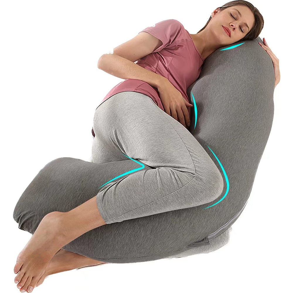 BATTOP pregnancy pillow velvet cover close-up for breathable cooling comfort
