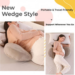 BATTOP pregnancy pillow wedge with velcro helps a customizable, gap-free fit