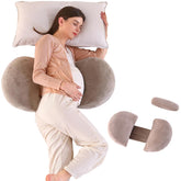BATTOP pregnancy pillow wedge closeup shows 30° belly support for comfortable nights