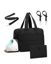 BAVERGE diaper bag breast pump compartment shows organized storage for on-the-go pumping