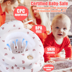 Bavbiiy inflatable baby seat fuller-size gives more room.