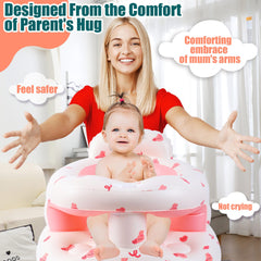 Bavbiiy inflatable baby seat with guardrails preventing forward lean and falls