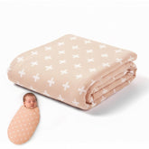 Bazzle Baby swaddle soft fabric closeup highlighting gentle touch for newborn skin