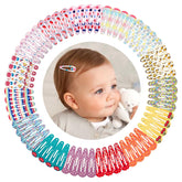 BBGifts 1Inch cartoon snap hair clip with floral print keeps fine hair tidy.
