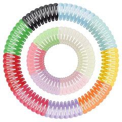 BBGifts 1-inch snap hair clip pack in bright colors for easy styling.