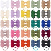 BBGifts 50pcs baby hair bows closeup with durable grosgrain ribbons for everyday styling