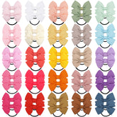 BBGifts tiny 2-inch bows hair ties for everyday hairstyles