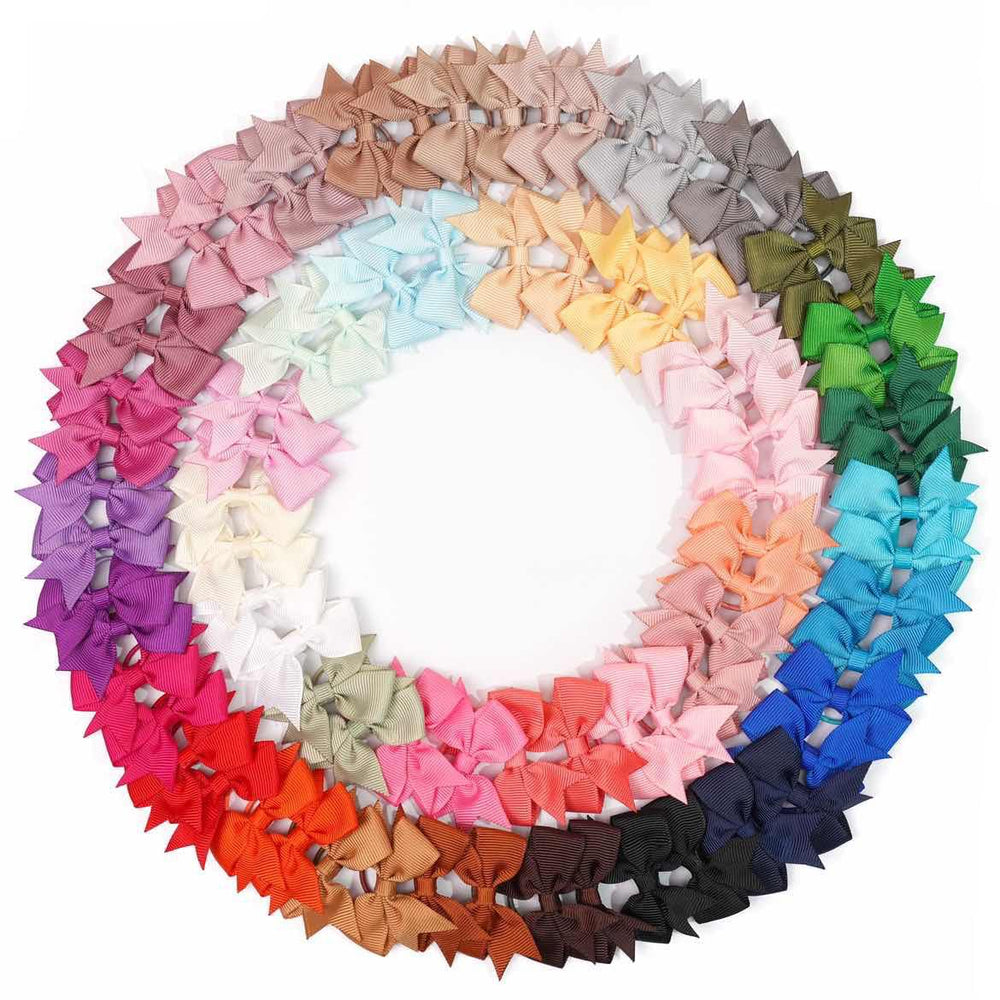 BBGifts 80pcs baby hair ties bows collection ideal for daily outfits.