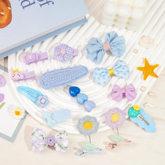 BBGifts hair clip bow-flower mix secures princess-inspired styles