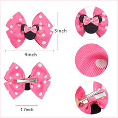 BBGifts child wearing mouse ears bow clip showing secure lightweight fit for adventures