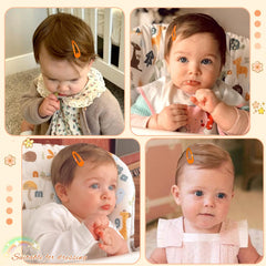 BBGifts orange hair clip closeup showing secure grip