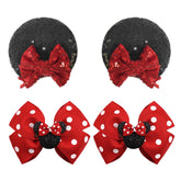 BBGifts red mouse ears hair clip show bright, party-ready style for playful kids.
