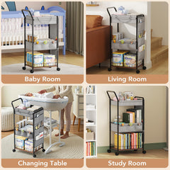 BBLIKE 360° wheels with two locks enable smooth movement between rooms