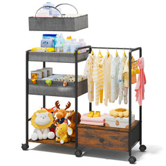 BBLIKE 3in1 diaper caddy top basket ready for on-the-go essentials.