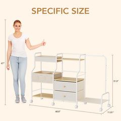 BBLIKE Diaper Caddy drawers-open-shelves organizes bottles and wipes at a glance.