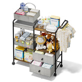 BBLIKE diaper caddy top basket enables quick access to wipes and creams.