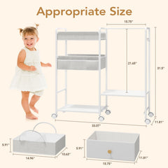 BBLIKE hanging rack with 8 S-hooks for clothes and towels organization