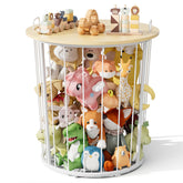 BBLIKE large stuffed animal storage end table frame with sturdy metal base for plush organization.