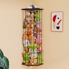 BBLIKE Stuffed Animal Storage Zoo frame shows sturdy metal construction with ample capacity.