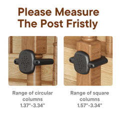 BBsecure banister adapter on square post showing versatile compatibility