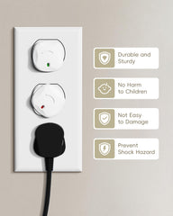 BBsecure white 3-prong compatible outlet covers for versatile use.